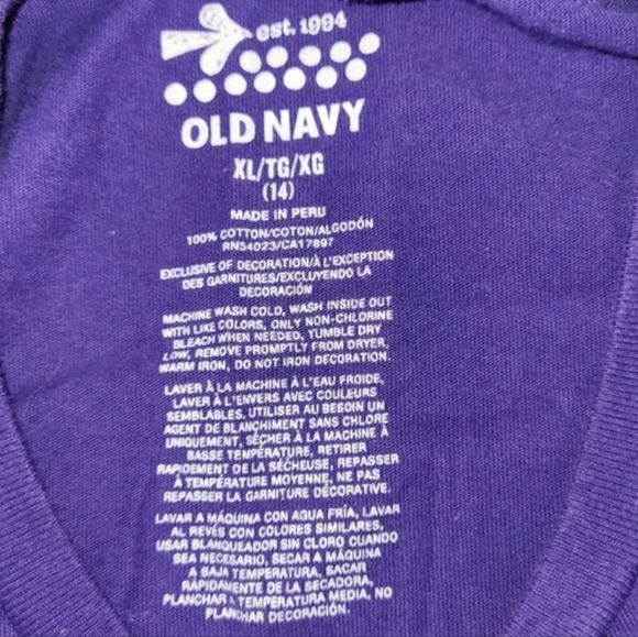 GIRL'S OLD NAVY I HEART SOCCER T-SHIRT SIZE XL(14) - Picture 5 of 5